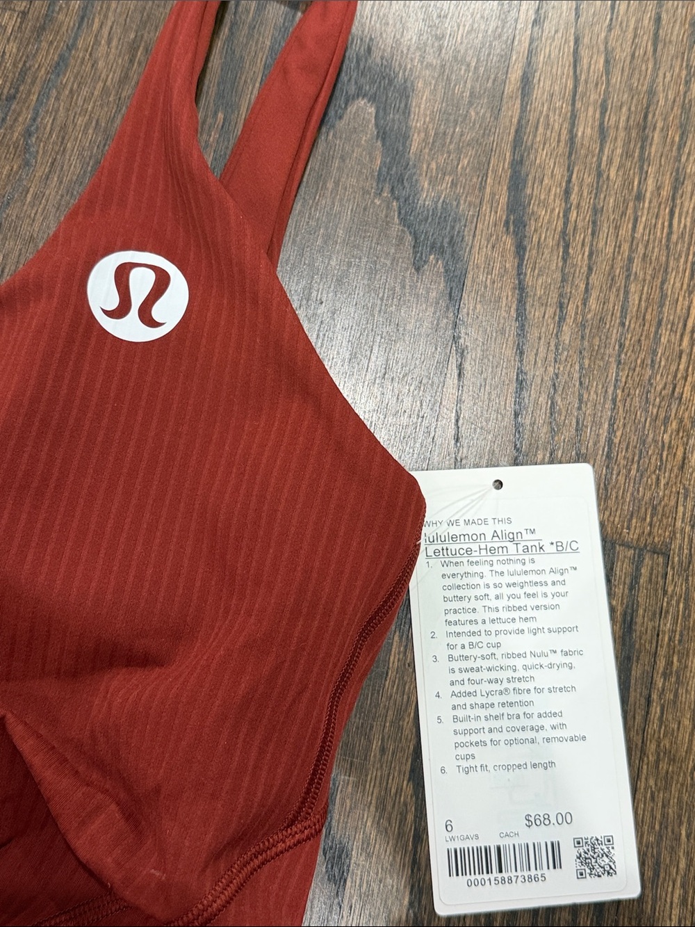 NWT Lululemon Align Lettuce Hem Tank - Picture 4 of 5